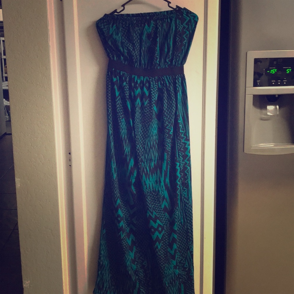 Xhiliration Sapphire Blue Tube Jumpsuit S - Picture 1 of 5
